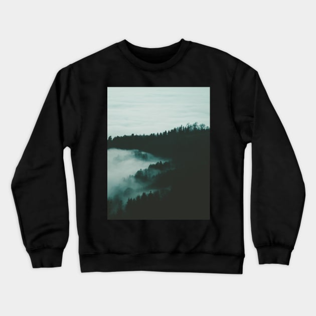 Wonderful Fog and Forest View Crewneck Sweatshirt by Islanr